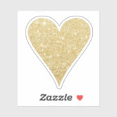 エレガントガーリーかわいらし金ゴールドグリッターハート シール (シート)