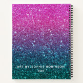 エレガントガーリーグリッター ノートブック (裏面)