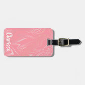 エレガントガーリースタイリッシュバラ金ゴールド大理石 ラゲッジタグ (正面横)