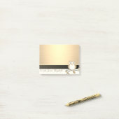 エレガントガーリースタイリッシュフェイク金ゴールド ポストイット (デスク上)