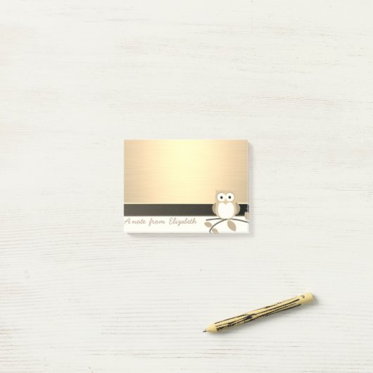 エレガントガーリースタイリッシュフェイク金ゴールド ポストイット (デスク上)