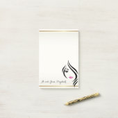 エレガントガーリースタイリッシュ女 ポストイット (デスク上)