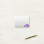 エレガントガーリースタイリッシュ紫バラ ポストイット (デスク上)