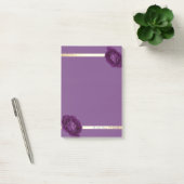 エレガントガーリースタイリッシュ金ゴールドストライプ，紫，バラ ポストイット (オフィス)