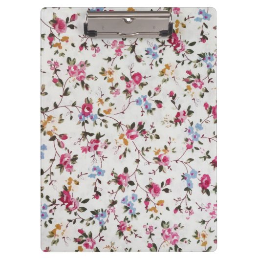 エレガントガーリートレンディーヴィンテージバラ花柄 クリップボード (正面)