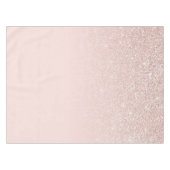 エレガントガーリーバラ金ゴールドピンクグリッターグラデーション テーブルクロス (正面(横))