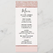 エレガントガーリーバラ金ゴールドピンクグリッターグラデーション メニュー (正面)