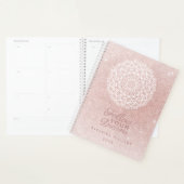 エレガントガーリーパーソナライズされたバラ金ゴールドグリッター プランナー手帳 (ディスプレー)