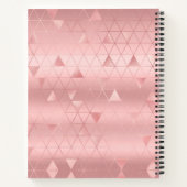 エレガントガーリーフェイクグリッターバラ金ゴールド ノートブック (裏面)