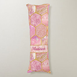 エレガントガーリーフェイクグリッターバラ金ゴールド ボディピロー