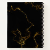 エレガントガーリーフェイクグリッターピンク黒 ノートブック (裏面)