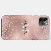 エレガントガーリーフェイクバラ金箔パーソナライズされた Case-Mate iPhoneケース (裏面(横))