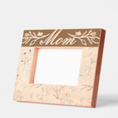 エレガントガーリーフローラと葉のパターン母 レーザー彫刻フレーム (左)