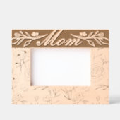 エレガントガーリーフローラと葉のパターン母 レーザー彫刻フレーム (正面)