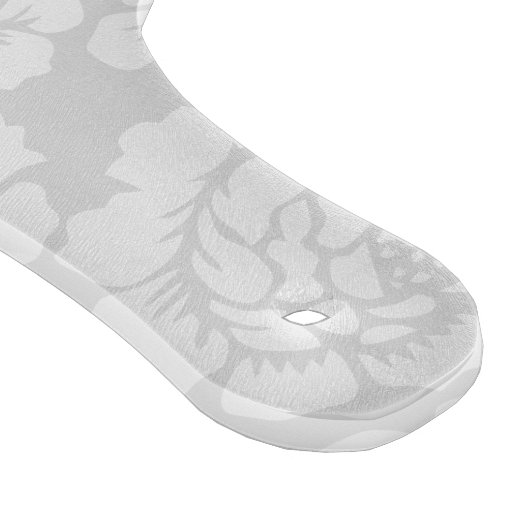 エレガントガーリーフローラグレーとピンクパーソナライズされた カッティングボード (角)