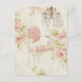 エレガントガーリーフローラファッション ポストカード (正面)