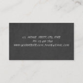 エレガントガーリープロフェッショナル、水玉模様、ブラックボウ 名刺 (裏面)