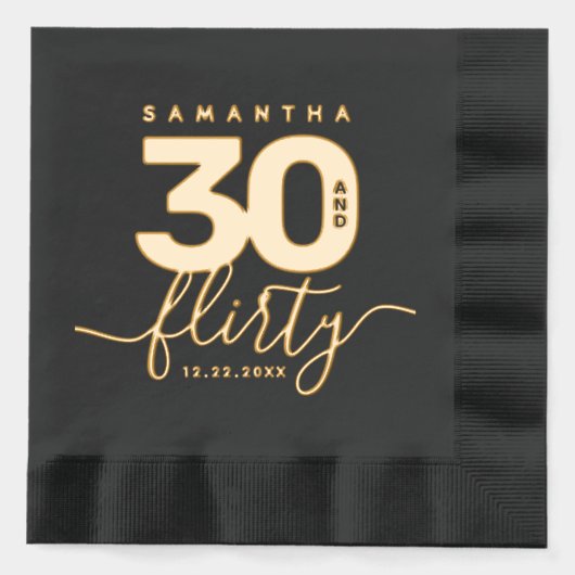 エレガントガーリーモダン30と気のあるそぶりをした 箔ナプキン (正面)