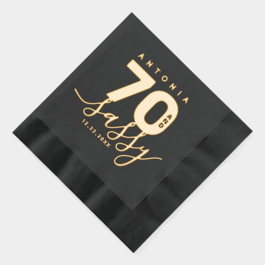 エレガントガーリーモダン70歳 箔ナプキン (右)