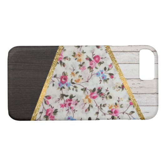 エレガントガーリーヴィンテージバラフローラ金ゴールドグリッター Case-Mate iPhoneケース (裏面(横))