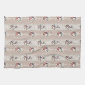 エレガントガーリーヴィンテージフローラ キッチンタオル (横)