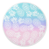 エレガントガーリー勾配パイナップルカラフル型 セラミックノブ (正面)