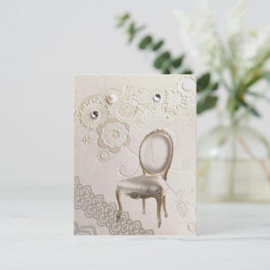 エレガントガーリー珠渦巻きフローラ ポストカード (スタンド正面)