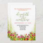 エレガントガーリー結婚式招待状 招待状 (正面/裏面)