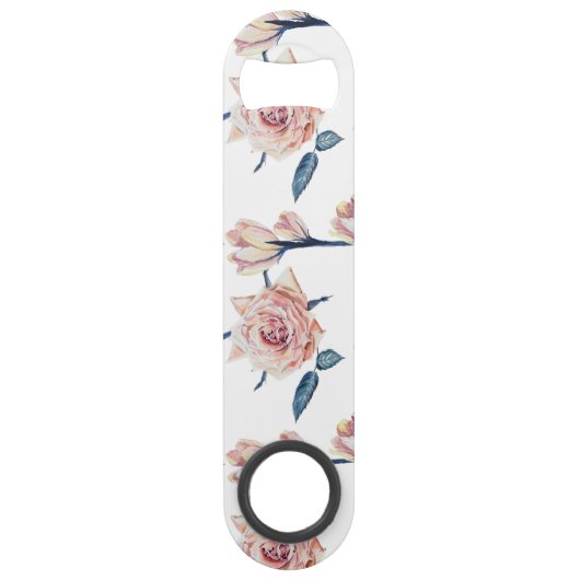 エレガントガーリー赤面ピンクブルー絵を描バラ スピード栓抜き (裏面)