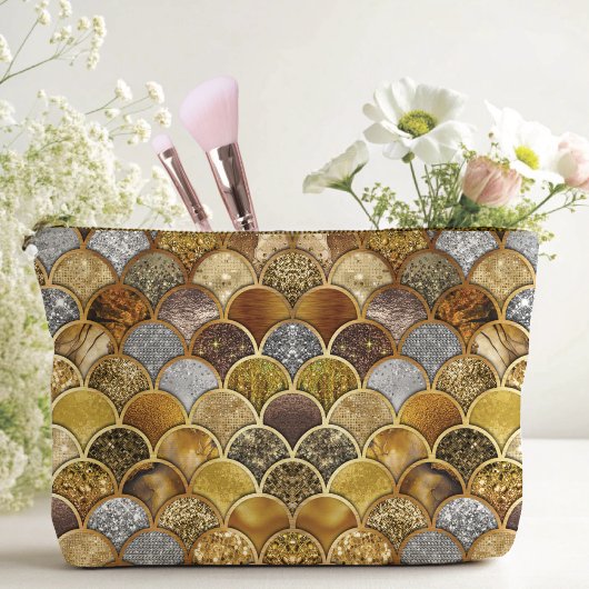 エレガントガーリー金ゴールドはかりで測 アクセサリーポーチ