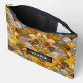 エレガントガーリー金ゴールドはかりで測 アクセサリーポーチ (見開き)