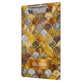 エレガントガーリー金ゴールドはかりで測 クリップボード (左)