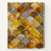 エレガントガーリー金ゴールドはかりで測 ノートブック (裏面)