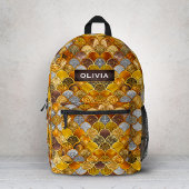 エレガントガーリー金ゴールドはかりで測 プリントバックパック