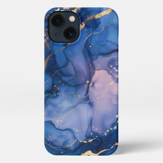 エレガントガーリー青い電話口 iPhoneケース (裏面)