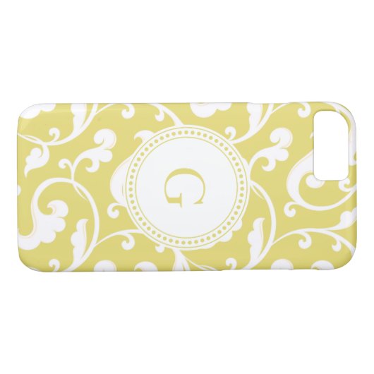 エレガントガーリー黄花模様モノグラム Case-Mate iPhoneケース (裏面(横))