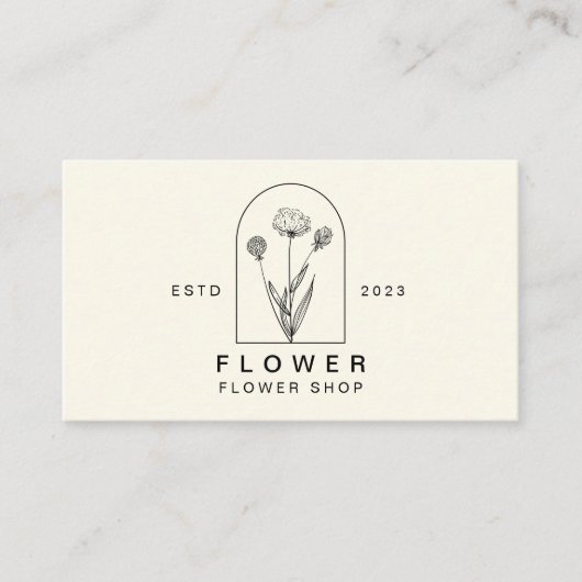 エレガントガーリーDandelionフラワーフローリストフローラ 名刺 (正面)