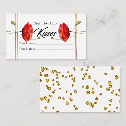 エレガントキスブライダルエンクロージャカードの数 エンクロージャーカード (正面/裏面)