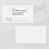 エレガントキスブライダルシャワーゲーム エンクロージャーカード (正面/裏面)