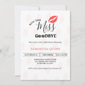 エレガントキス恋しく思バイヨードレッドリップブライダルシャワー 招待状 (正面)