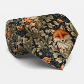 エレガントキツネウィリアム・モリスインスパイアパターン ネクタイ (ロール)