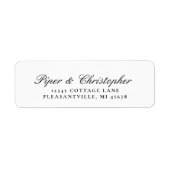 エレガントキュラシ結婚ック差出人住所 ラベル (正面)