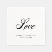 エレガントキュラブ結婚ラブズ スタンダードカクテルナプキン (正面)