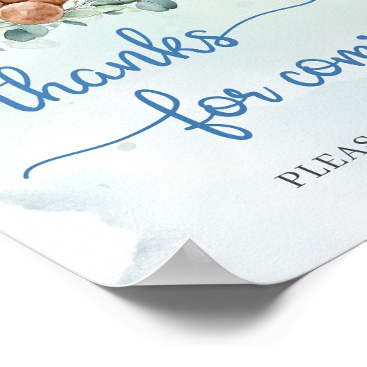 エレガントキュートなテディ感謝していベアの台本来を作る ポスター (角)