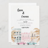 エレガントキューバハバナ結婚式招待状 招待状 (正面/裏面)