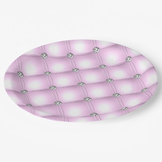 エレガントキラパープルタフテきらきら光るィドグラム結婚ズ ペーパープレート (アングル)