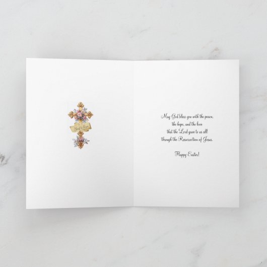 "エレガントキリストは復活した"フローラクロス復活祭 シーズンカード (内部)