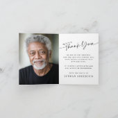 エレガントキリスト教十字社名の日付葬儀写真 サンキューカード (内部)