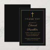 エレガントキリスト教生活葬儀お祝い サンキューカード (正面/裏面)