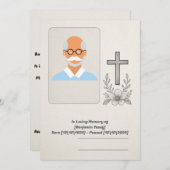 エレガントキリスト教葬儀招待状テンプレート シーズンカード (正面/裏面)